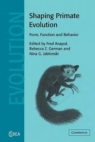 Shaping Primate Evolution cover