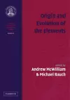 Origin and Evolution of the Elements cover