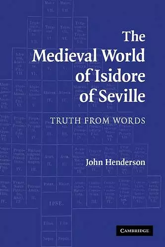 The Medieval World of Isidore of Seville cover