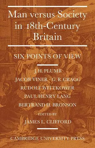 Man Versus Society in Eighteenth-Century Britain cover