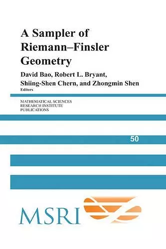 A Sampler of Riemann-Finsler Geometry cover