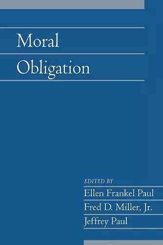 Moral Obligation: Volume 27, Part 2 cover