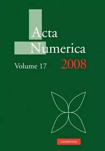 Acta Numerica 2008: Volume 17 cover