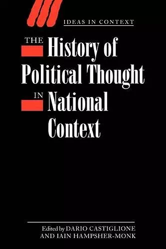 The History of Political Thought in National Context cover