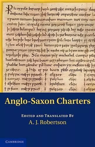 Anglo-Saxon Charters cover