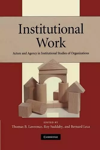 Institutional Work cover