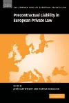 Precontractual Liability in European Private Law cover