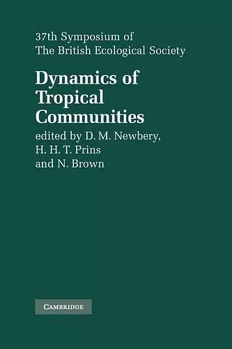 Dynamics of Tropical Communities cover