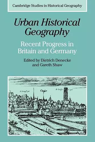 Urban Historical Geography cover