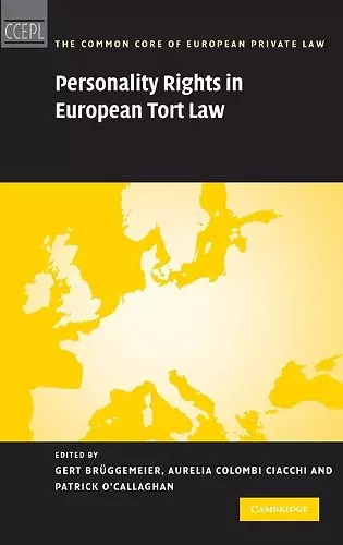 Personality Rights in European Tort Law cover