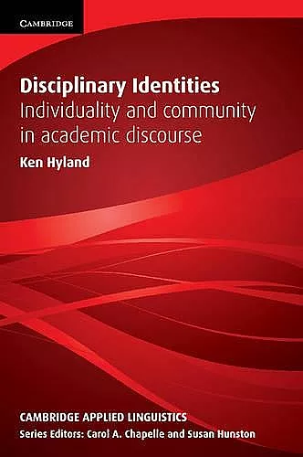 Disciplinary Identities cover