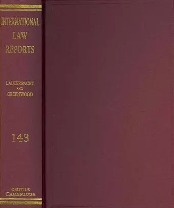 International Law Reports cover