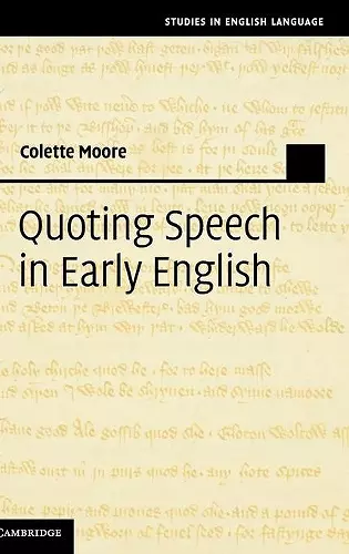 Quoting Speech in Early English cover