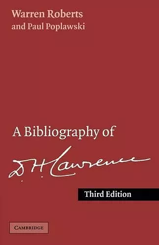 A Bibliography of D. H. Lawrence cover