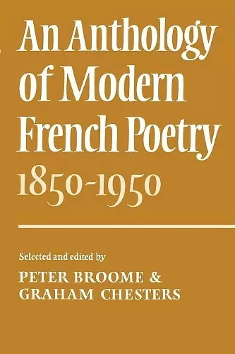 An Anthology of Modern French Poetry (1850–1950) cover