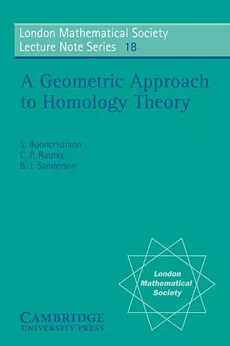 A Geometric Approach to Homology Theory cover
