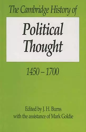 The Cambridge History of Political Thought 1450–1700 cover