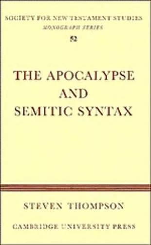The Apocalypse and Semitic Syntax cover