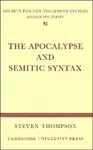 The Apocalypse and Semitic Syntax cover