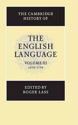 The Cambridge History of the English Language cover