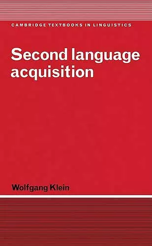 Second Language Acquisition cover