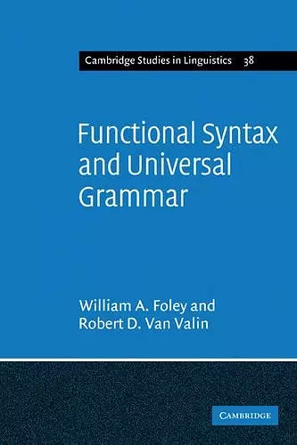 Functional Syntax and Universal Grammar cover