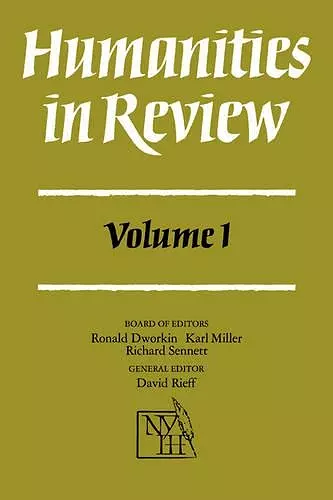 Humanities in Review: Volume 1 cover