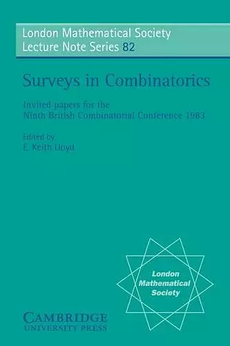 Surveys in Combinatorics cover