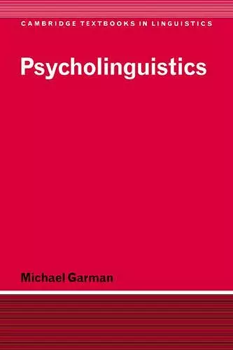 Psycholinguistics cover