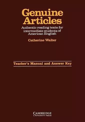 Genuine Articles Teacher's manual with key cover