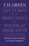 Lectures on the Principles of Political Obligation and Other Writings cover