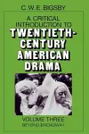 A Critical Introduction to Twentieth-Century American Drama: Volume 3, Beyond Broadway cover