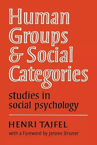 Human Groups and Social Categories cover