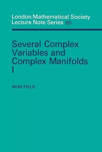 Several Complex Variables and Complex Manifolds I cover