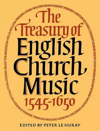 The Treasury of English Church Music 1545-1650 cover