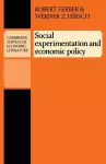 Social Experimentation and Economic Policy cover