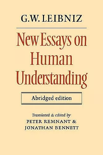 New Essays on Human Understanding Abridged edition cover