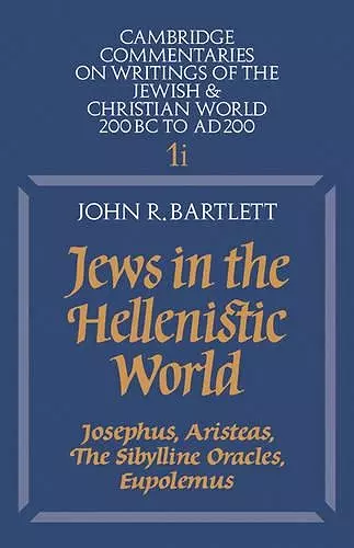 Jews in the Hellenistic World: Volume 1, Part 1 cover