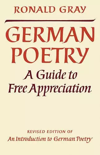 German Poetry cover