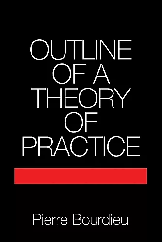 Outline of a Theory of Practice cover