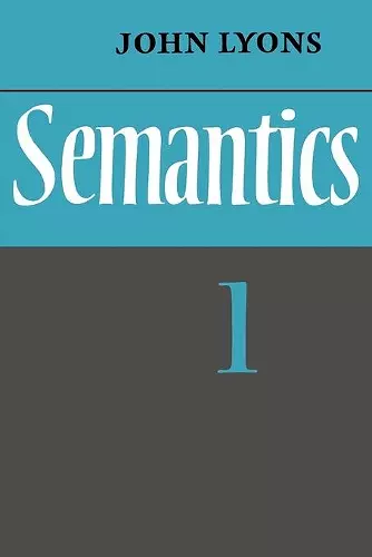 Semantics: Volume 1 cover