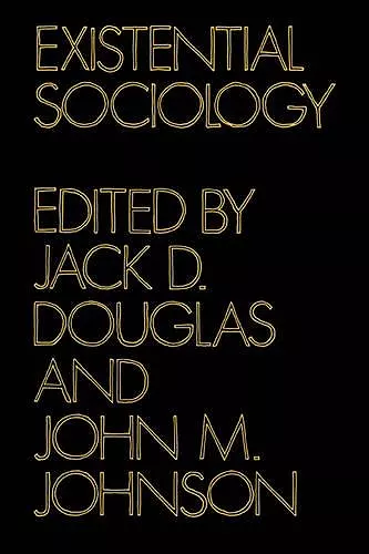 Existential Sociology cover