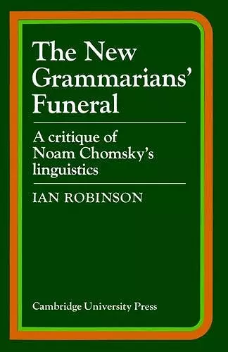 The New Grammarians' Funeral cover