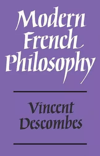 Modern French Philosophy cover