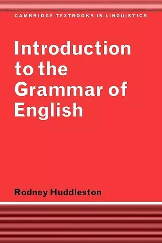 Introduction to the Grammar of English cover