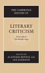 The Cambridge History of Literary Criticism: Volume 2, The Middle Ages cover