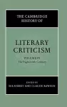 The Cambridge History of Literary Criticism: Volume 4, The Eighteenth Century cover