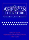 The Cambridge History of American Literature: Volume 4, Nineteenth-Century Poetry 1800–1910 cover