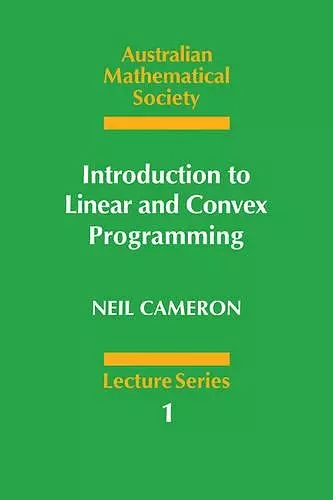 Introduction to Linear and Convex Programming cover