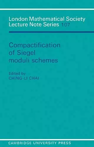 Compactification of Siegel Moduli Schemes cover